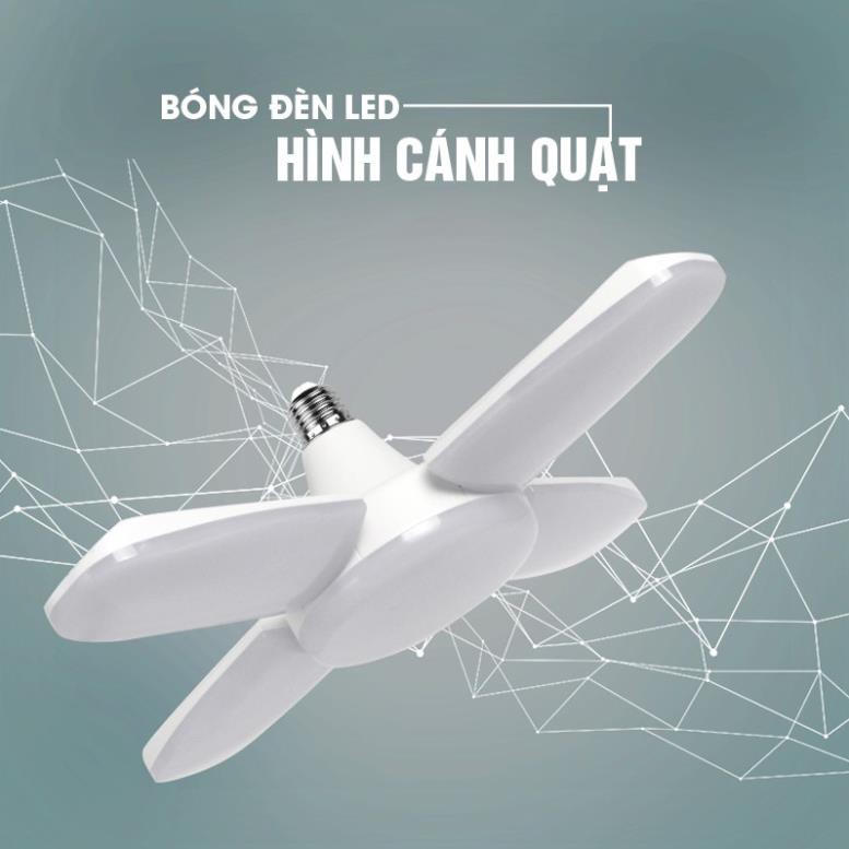 Bóng đèn, Bóng đèn LED hình cánh quạt siêu sáng 60W - Tiết kiệm điện năng 60W - Giá rẻ nhất thị trường!