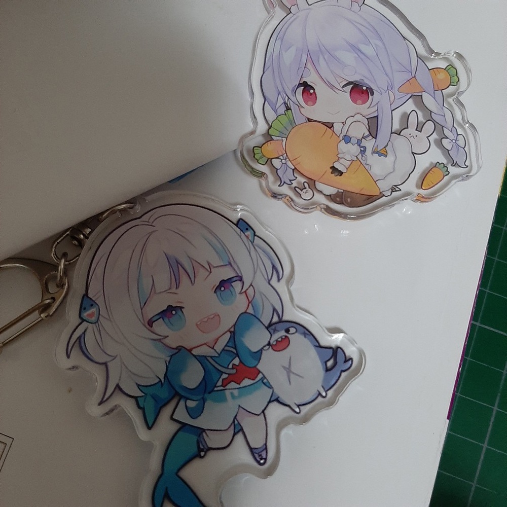 Móc Chìa Khóa Bằng Acrylic Hình Ookami Mio Nakiri Ayame Gawr Gura Usada Pekora
