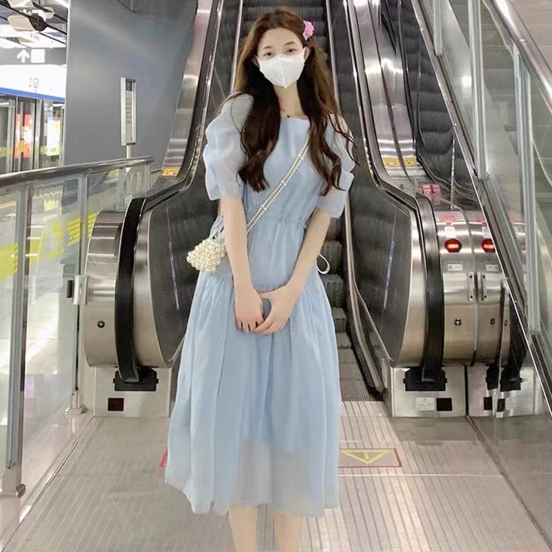 JaneQ Đầm tiểu thư Hàn Quốc nhẹ nhàng thanh nhã mùa hè ảnh thật cuối