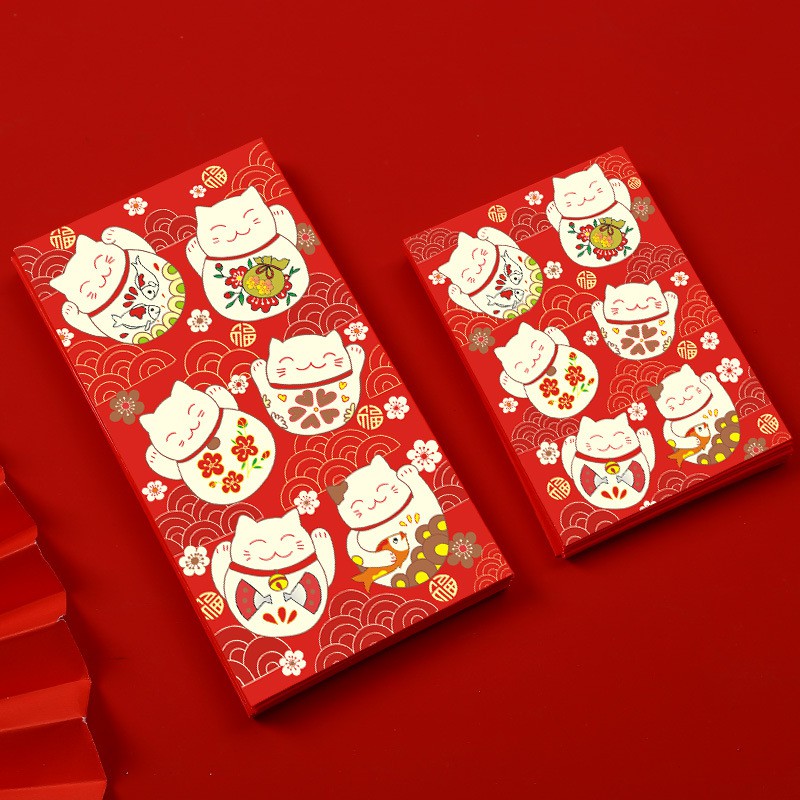 Bao lì xì 2021 khổ lớn, lì xì hình mèo thần tài may mắn, in nổi, kiki shop | BigBuy360 - bigbuy360.vn