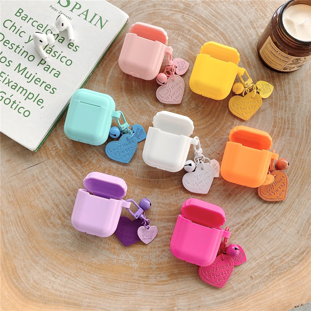 Ốp Hộp Đựng Tai Nghe Nhét Tai Silica Gel Hình Vuông Có Móc Treo Cho Iphone AirPods Pro AirPods 1 AirPods 2 AirPods 3