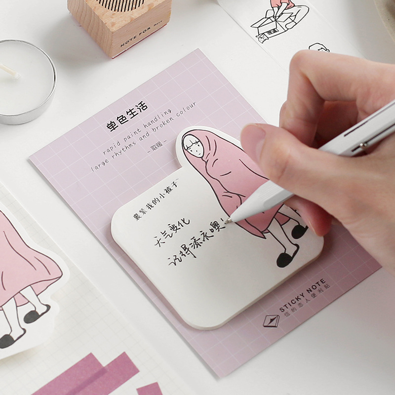 Giấy ghi chú họa tiết đơn giản dễ thương