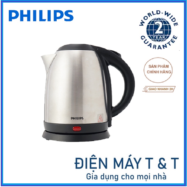 [Mã ELHADEV giảm 4% đơn 300K] Ấm siêu tốc inox Philips HD9306, Hàng phân phối chính hãng