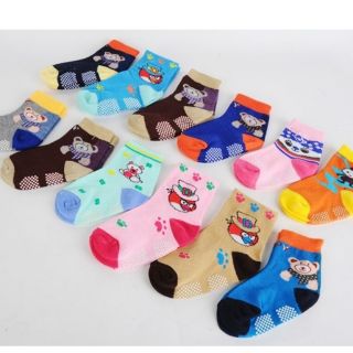 Combo 10 đôi tất chống trơn trượt cho bé
