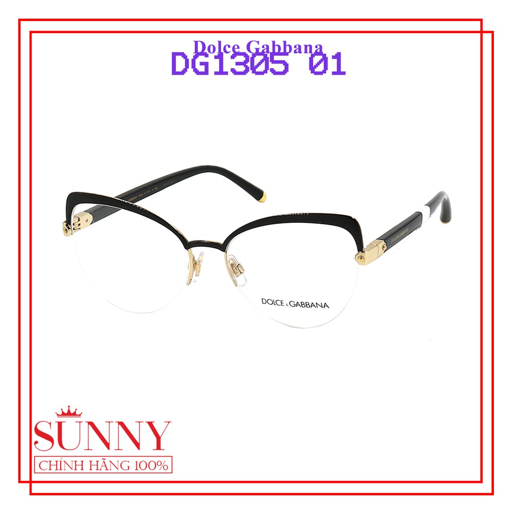 Gọng kính nam nữ chính hãng Dolce &amp; Gabbana DG1305 màu sắc thời trang, thiết kế dễ đeo bảo vệ mắt