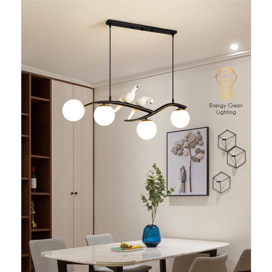 Đèn Thả Trần Trang Trí Energy Green Lighting Hình 2 Chú Chim Vintage Decor TN321 - Kiểu Dáng Hiện Đại , Sang Trọng