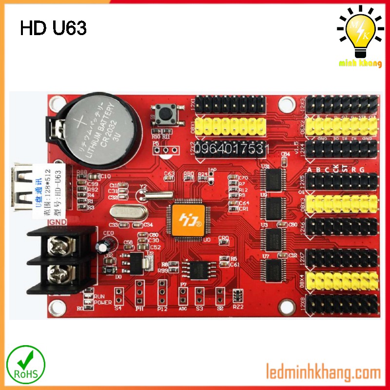Card HD U63 (điều khiển led 1 màu-3 màu)