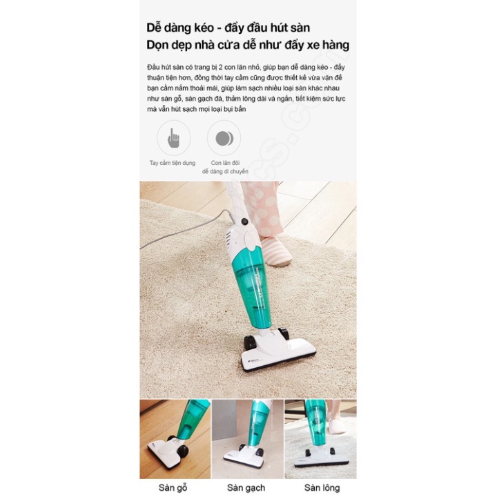 600W | 2023 | Máy hút bụi cầm tay Deerma Vacuum Cleaner DX118C 2 trong 1  - Deerma Vacuum Cleaner DX115C