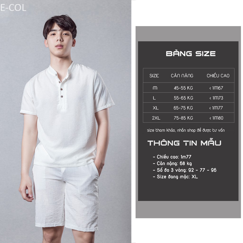 Bộ đũi nam cổ tàu Bộ đồ nam mát, nhẹ, thấm mồ hôi