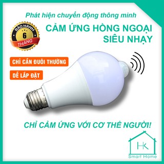 Bóng Đèn Cảm Ứng Hồng Ngoại Tự Động Bật Khi Có Người
