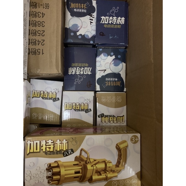 [RẺ VÔ ĐỊCH] Súng Bắn Bong Bóng 8 Nòng Siêu Mạnh (Tặng kèm PIN + DẦU) - Súng bắn bong bóng bằng tay, máy thổi bong bóng