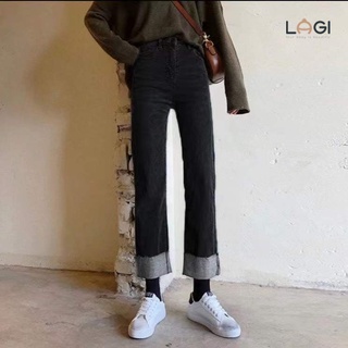 Quần jean ống suông xắn lai - Quần bò dáng suông rộng BIGSIZE từ 50KG đến 90KG - LAGI BIGSIZE