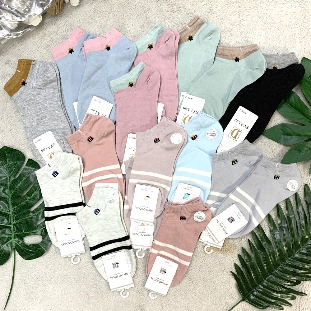 Tất vớ nữ, thể thao COTTON cổ ngắn NHIỀU MÀU thời thượng, dễ phối giày Talabishop