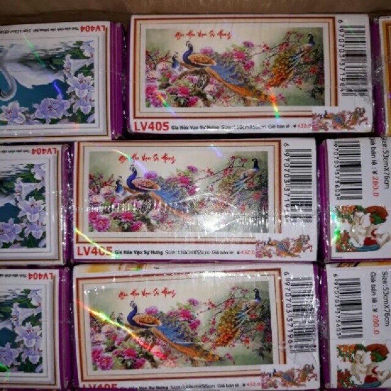 Tranh đính đá Gia hòa vạn sự hưng LV405 kt 110x55cm