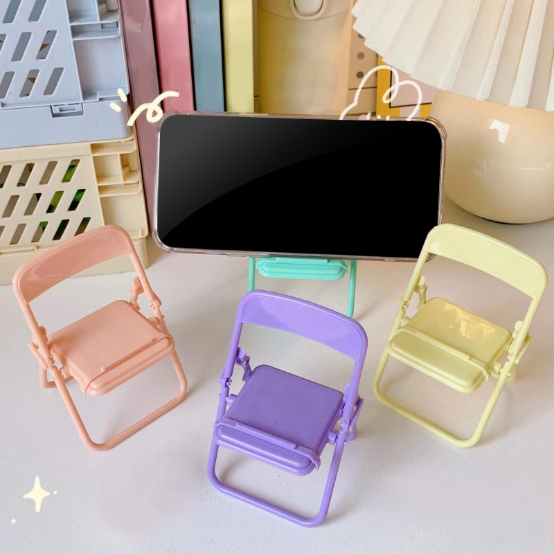 Giá đỡ điện thoại hình cái ghế mini có thể điều chỉnh thích hợp cho iPhone