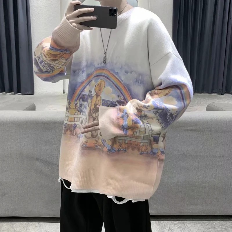 Áo Nỉ Tay Dài In Hình Gấu Trẻ Trung Cho Nam