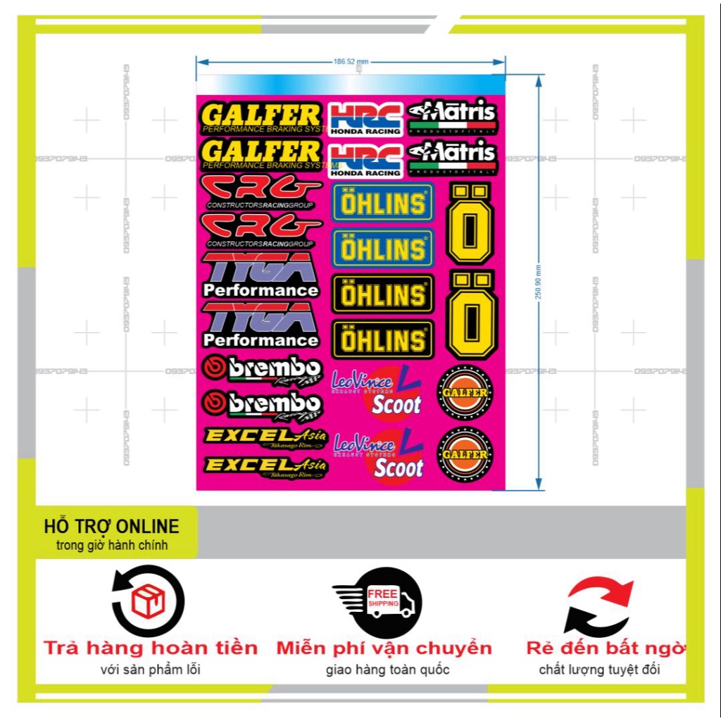 LOGO STICKER HỒNG 005 - SHINDECAL2