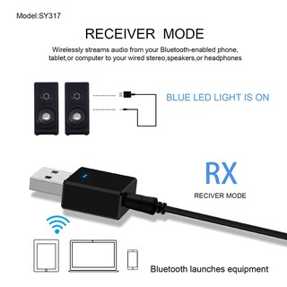 2-in-1 USB Bluetooth 5.0 Transmitter & Receiver Car Wireless Bluetooth Adapter