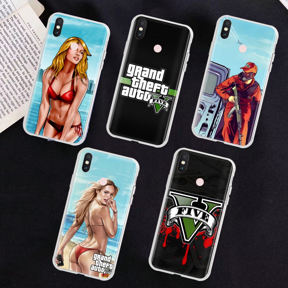 Transparent Case for Redmi Note 5A Prime 5 Plus 7 7A Pro GTA 5 Game Clear Cover