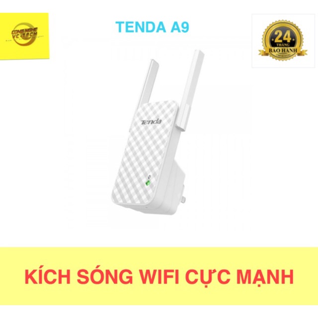 SALE 20% Kích sóng wifi Tenda A9 (Chính hãng- BH 36 tháng) NEW 2019