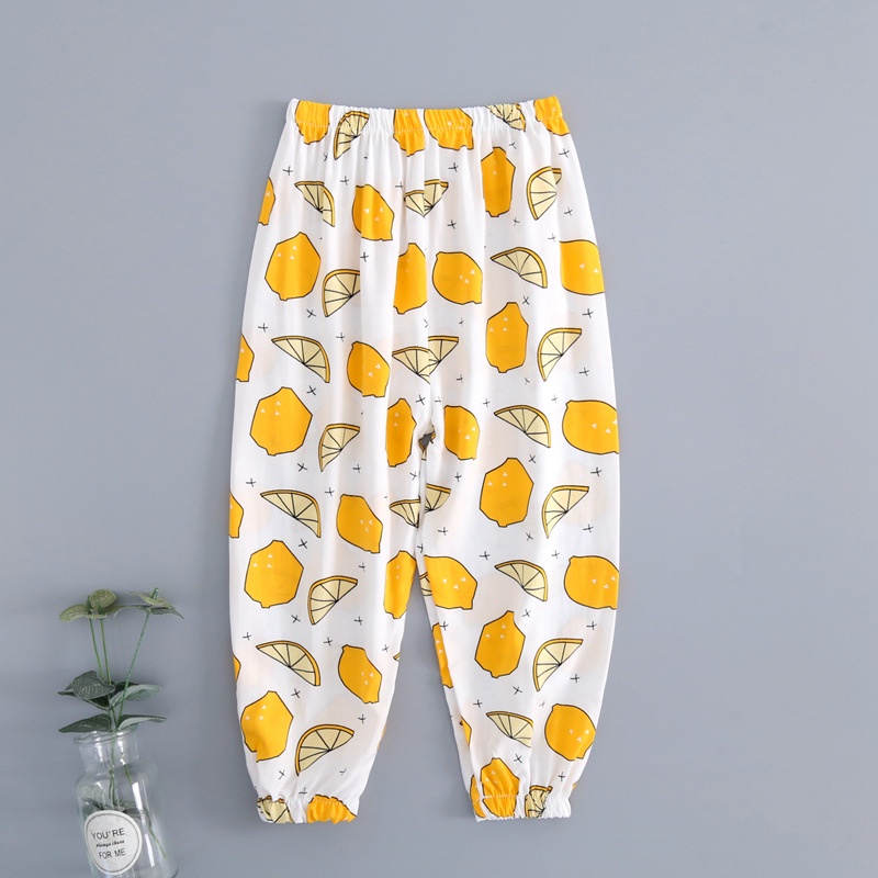 Sun baby Quần Ngủ cotton Lụa Mềm Thân Thiện Với Làn Da Chống Muỗi In Họa Tiết Hoạt Hình Dễ Thương Mùa