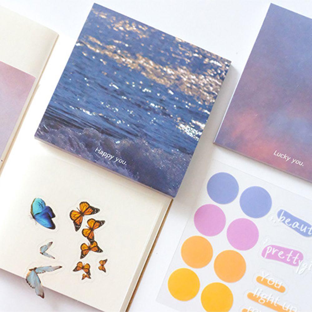 AUGUSTINE Set 96 Tờ Giấy Dán Ghi Chú Họa Tiết Dễ Thương