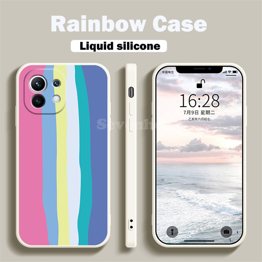 Ốp Lưng Silicone Mềm Màu Cầu Vồng Cho Oppo A55 A9 A5 A31 2020 Reno 5 Pro 3 A5S A3S A92 A72 A52 F11 F9 Pro | BigBuy360 - bigbuy360.vn