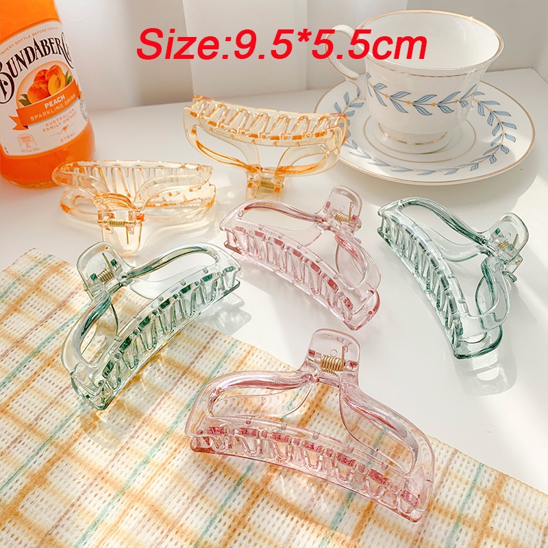 Kẹp Tóc Móng Cá Mập Bằng Nhựa Acrylic Phong Cách Hàn Quốc Cổ Điển Dành Cho Nữ