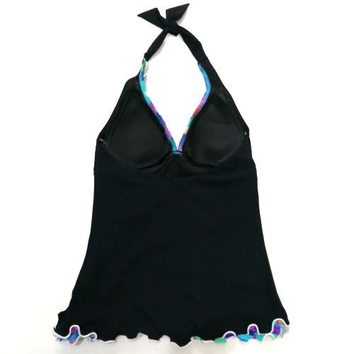 Đồ bơi nữ Gottex cổ yếm đen viền bèo E836-1B88A ( TH9019 ) | BigBuy360 - bigbuy360.vn