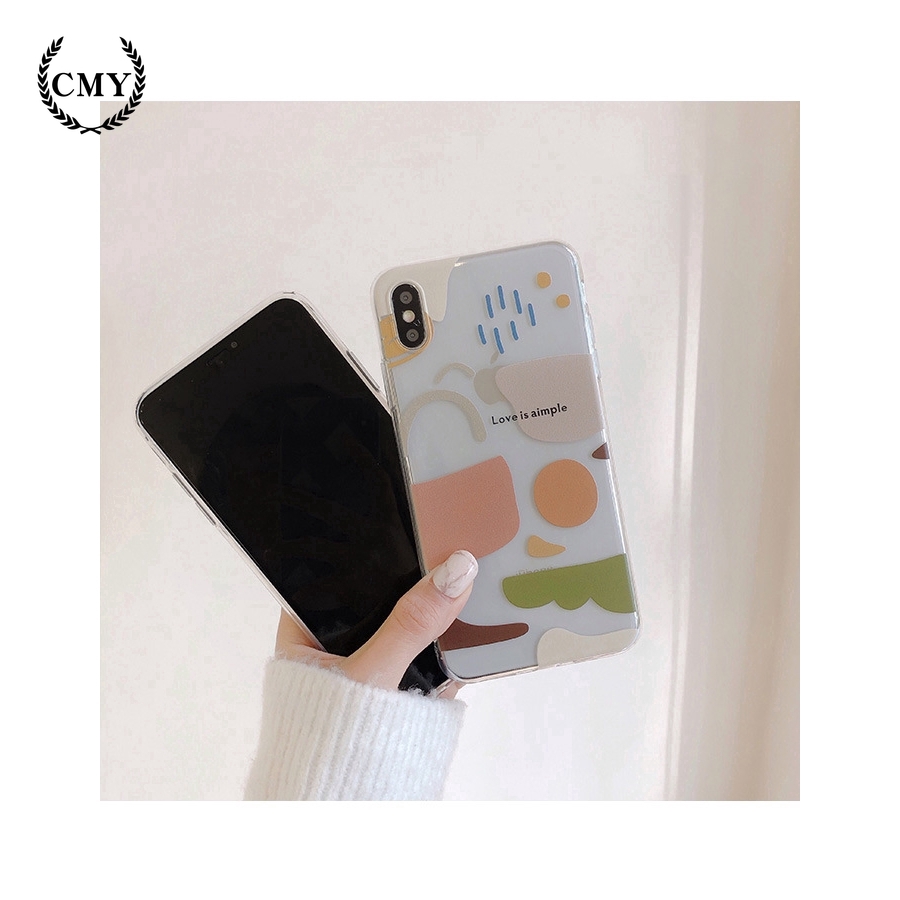 Ốp điện thoại họa tiết trừu tượng bình bầu trời và hình vuông cho iPhone11/11Pro 11pro Max X XR XS XS MAX 78 plus SE | BigBuy360 - bigbuy360.vn