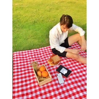 Thảm picnic caro Đỏ handmade