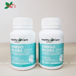 [MẪU MỚI] Viên Bổ Não Heathy Care Ginkgo Biloba 2000mg (100viên)