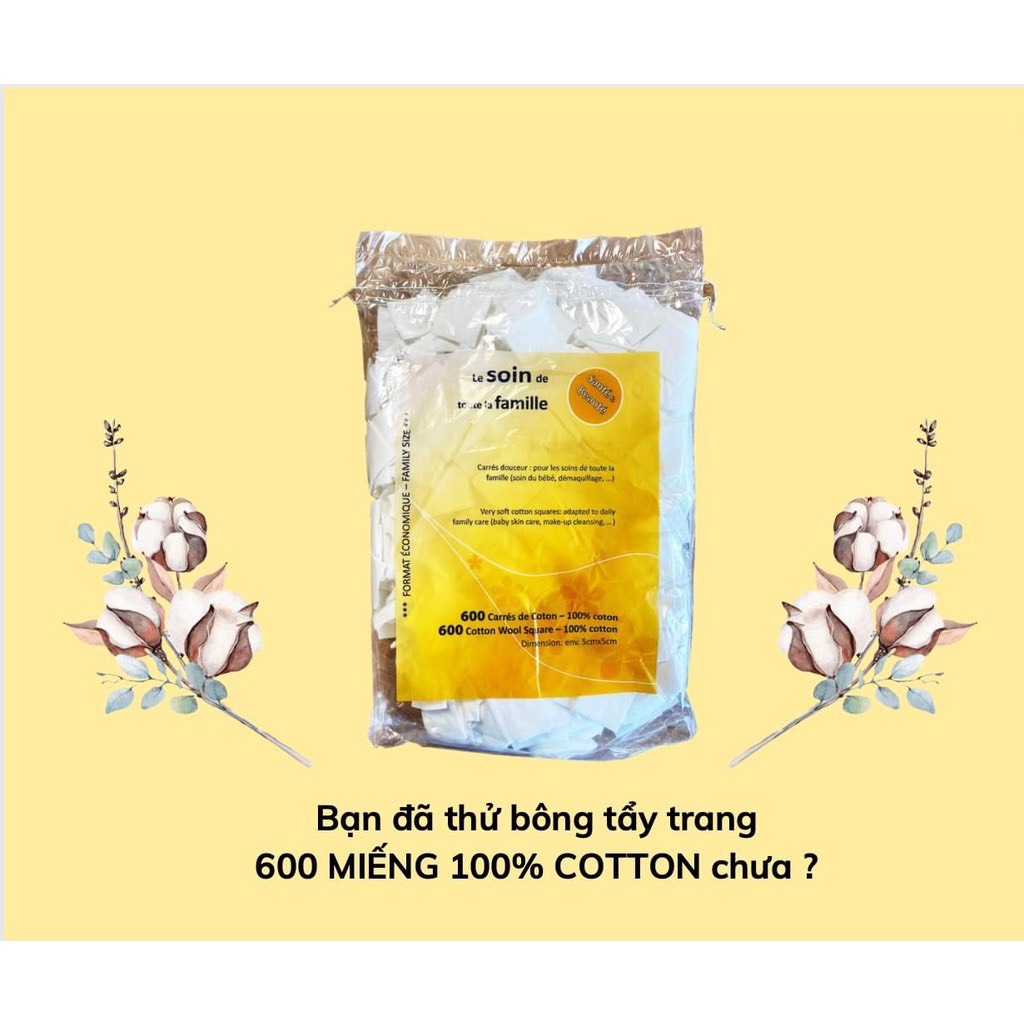 Bông Tẩy Trang Truma Le Soin de toute la famile 600 Miếng-Pháp