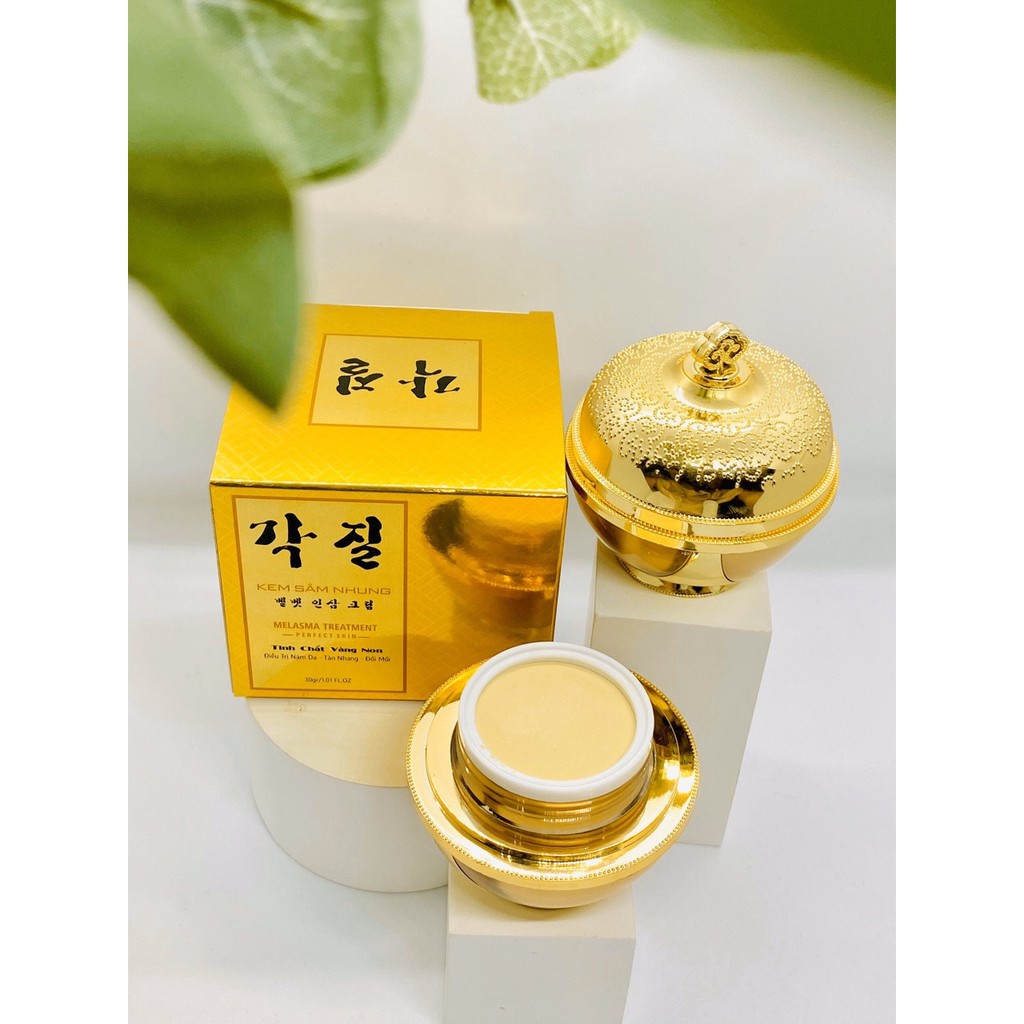 Kem sâm dưỡng_ hộp 30gr Kem dưỡng trắng da sâm nhung giúp loại bỏ tàn nhang, các đốm nâu, ngăn ngừa sự hình thành sắc tố