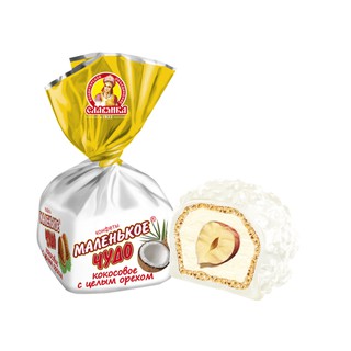 Kẹo socola chudo dừa bọc bánh xốp nhân kem - hạt phỉ nguyên hạt_chính hãng Nga