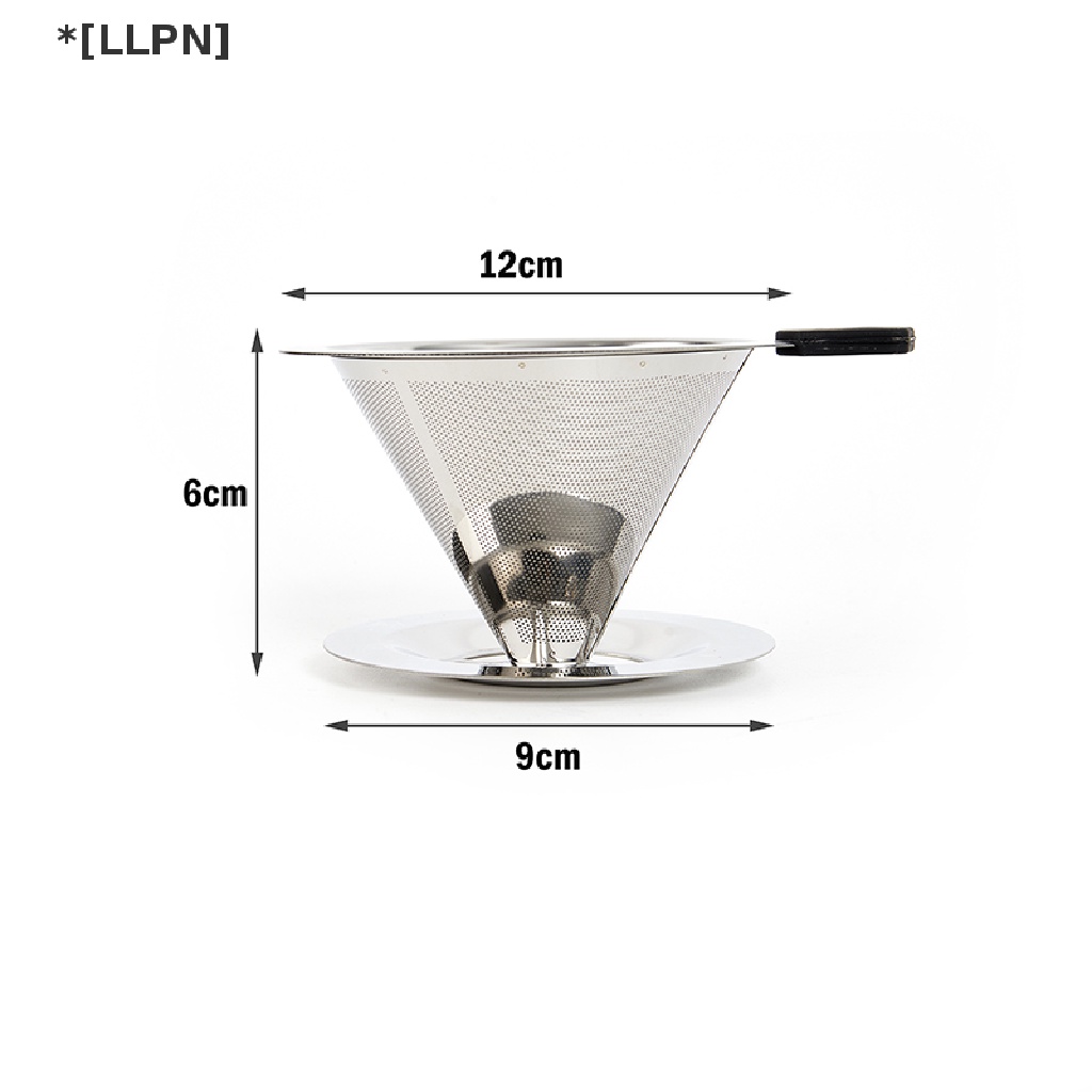 Bộ Lọc Cà Phê Bằng Thép Không Gỉ Kèm Giá Đỡ Tiện Dụng
