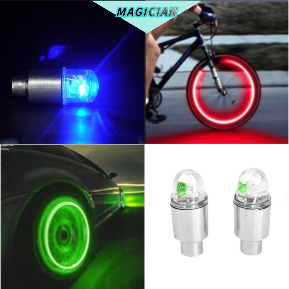 2 Đèn LED nắp van xe đạp tạo hiệu ứng nhấp nháy chất lượng cao nhiều màu tùy chọn