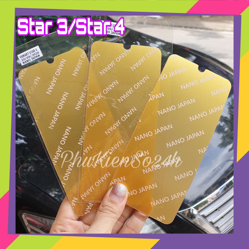 Cường lực dẻo Nano japan Vsmart star 4 / vsmart Star 3 siêu bền,không sứt mẻ