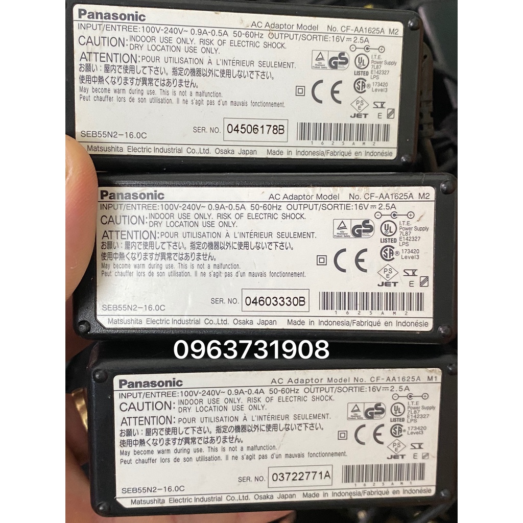 Sạc laptop Panasonic 16V-2.5A bản gốc