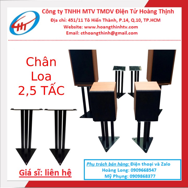 Chân Loa Tam Giác Đế Vuông 2,5 Tấc - CLTV2,5