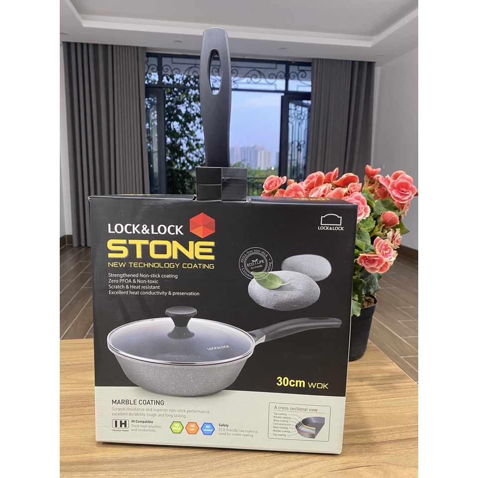 Chảo stone 7 lớp sâu lòng LocknLock  LCA6305D 30cm