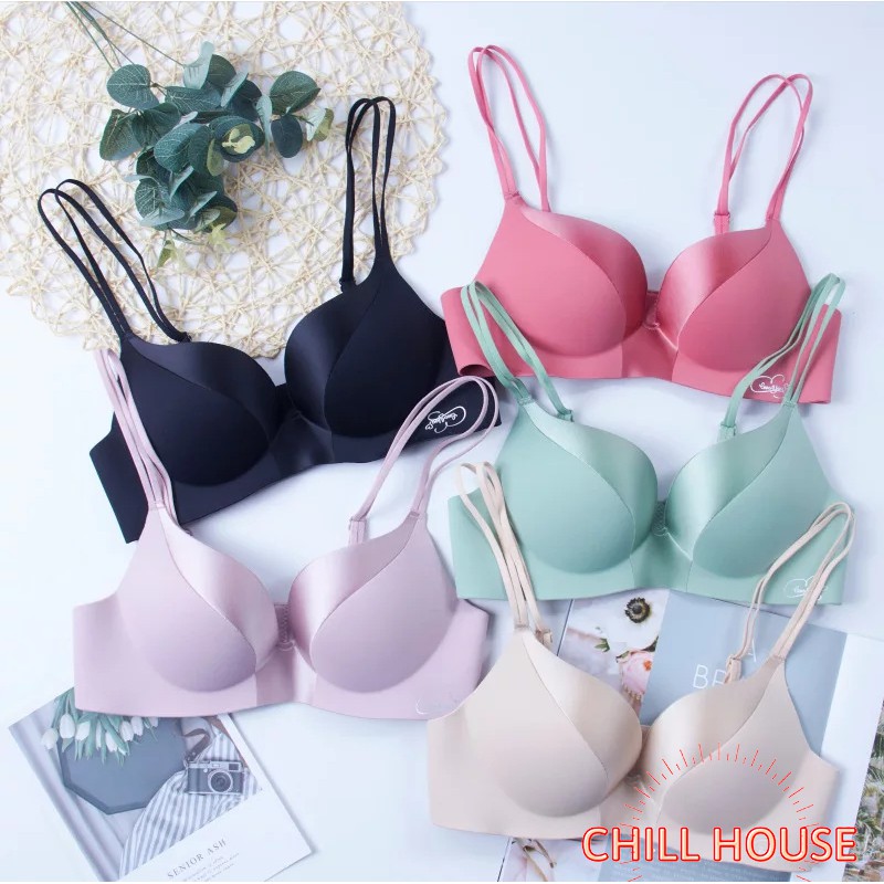 HÀNG MỚI VỀ -Áo Lót ĐÚC Nâng Ngực Phối Lụa Không Gọng Siêu Đẹp A 805 - CHILLHOUSE