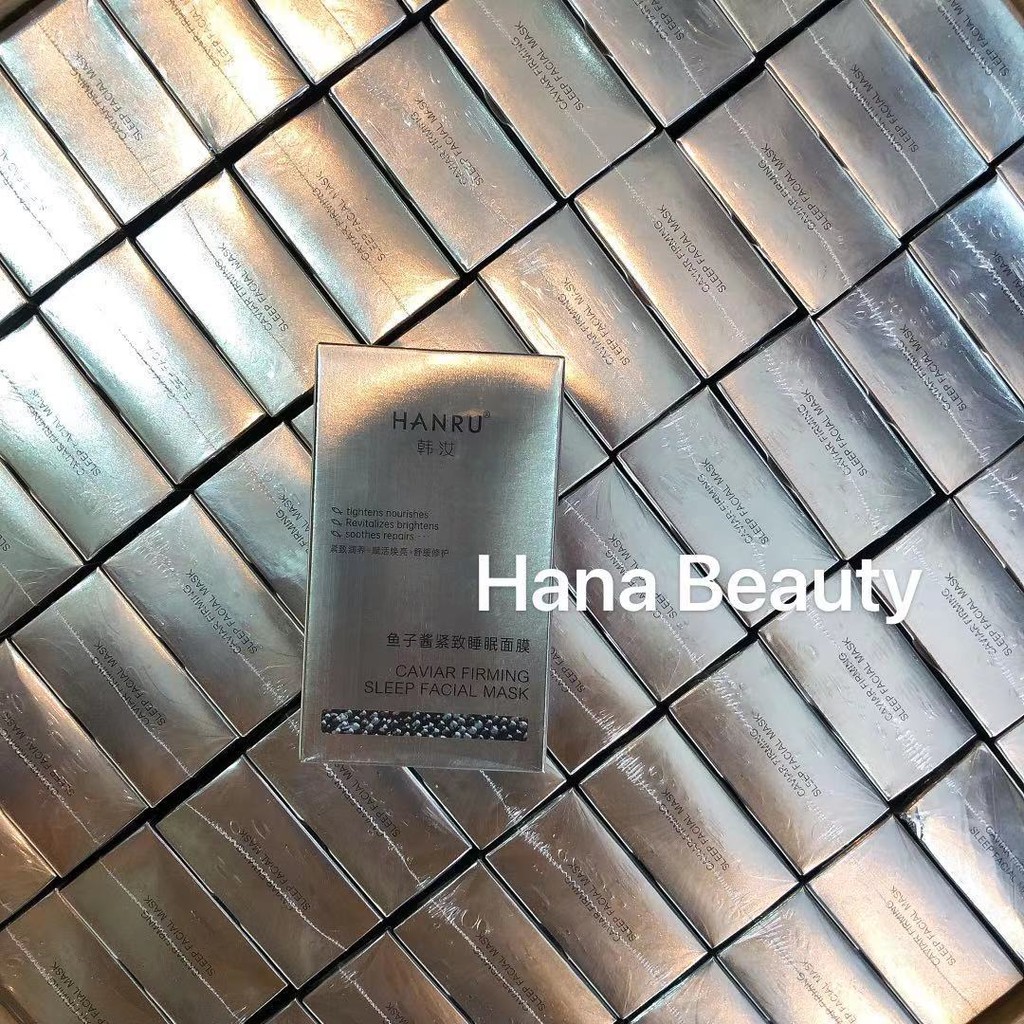 Mặt nạ ngủ HANRU nội địa Trung TRỨNG CÁ ĐEN dưỡng ẩm thu nhỏ lỗ chân lông | BigBuy360 - bigbuy360.vn