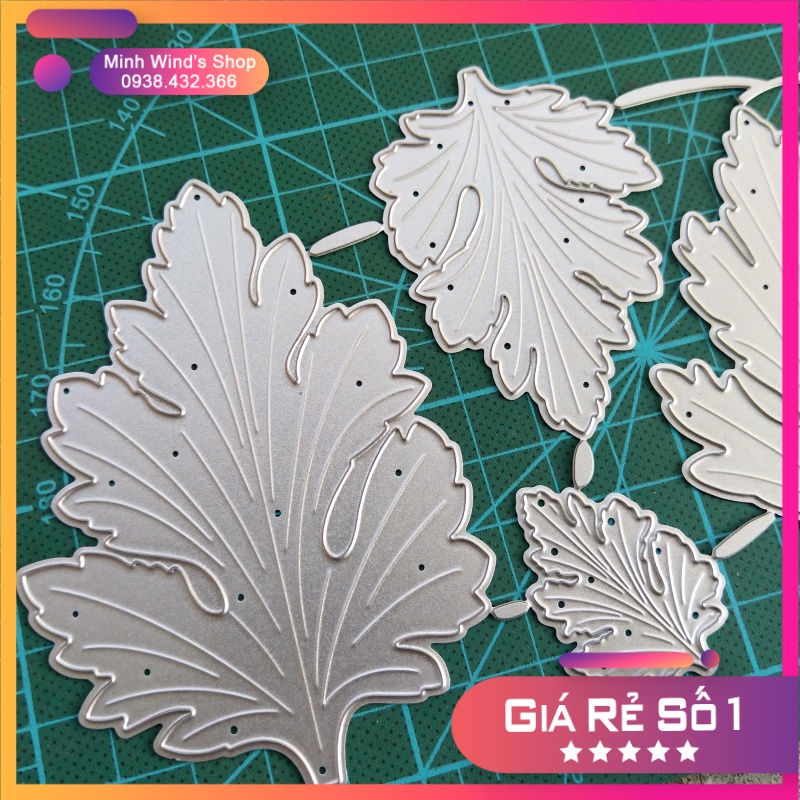 K145 - Set Khuôn Kim Loại Cắt Lá Cúc 5 Size To Nhỏ