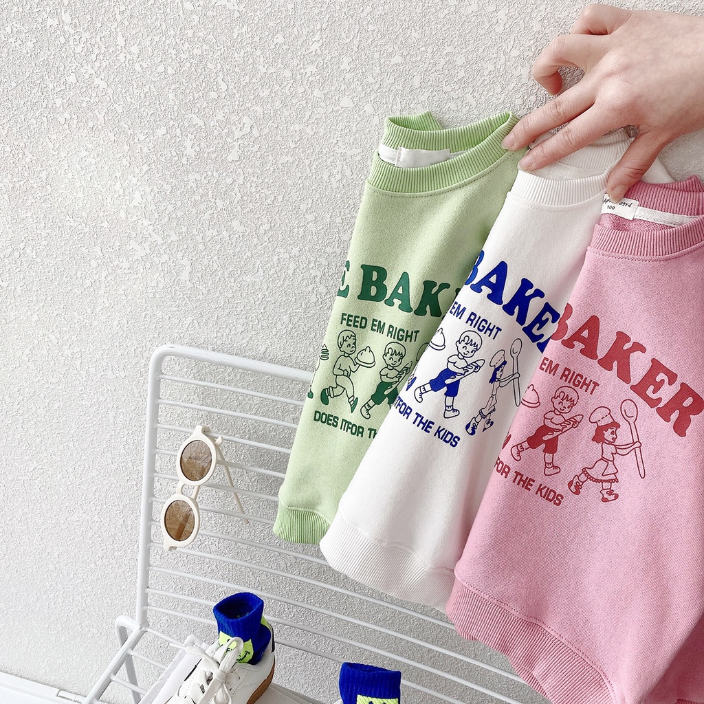 Áo sweater Cổ Tròn In Họa Tiết Hoạt Hình Dễ Thương Thời Trang Mùa Xuân Cho Bé Trai Và Gái