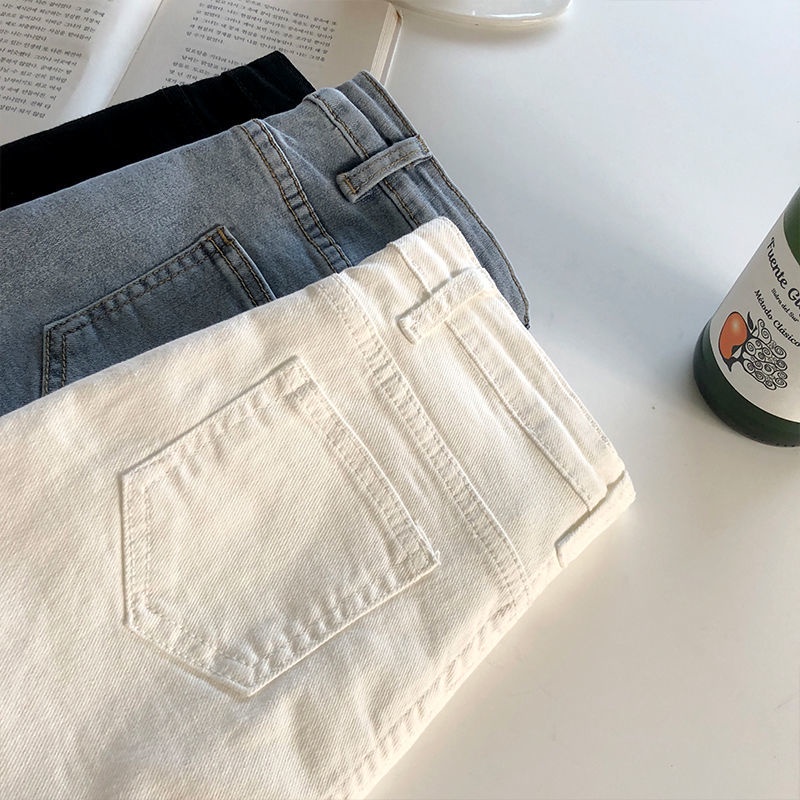 Chân Váy Denim Lưng Cao Dáng Chữ a Xẻ Tà Thời Trang Mùa Hè Hàng Mới Dành Cho Bạn Nữ