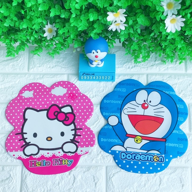 LÓT CHUỘT 3D KITTY &amp; DORAEMON