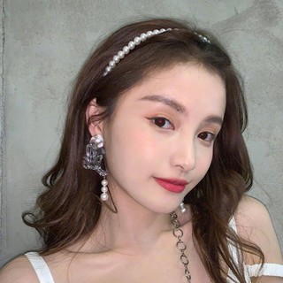 Bờm tóc ngọc xoắn nơ