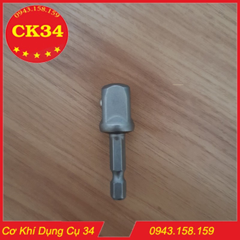 Đầu Chuyển Sang Khẩu Bulong 1/2" Gắn Cho Khoan, Máy Bắn Vít. Đầu chuyển vặn khẩu 1 phần 2 dài 50mm