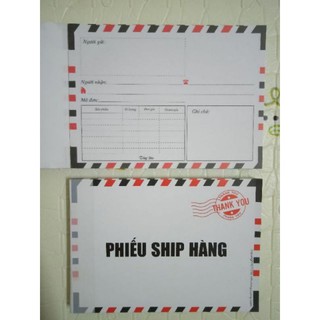 Phiếu ship hàng phong bì thư một liên 100t/q